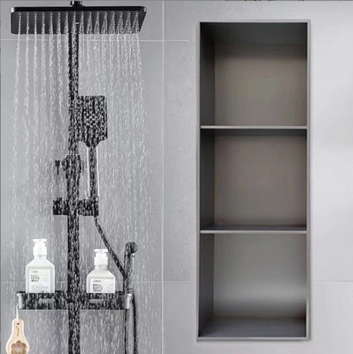 Wasserdicht Edelstahl Bürsten Dusche Nische für Duschzimmer Gold Wasserdicht