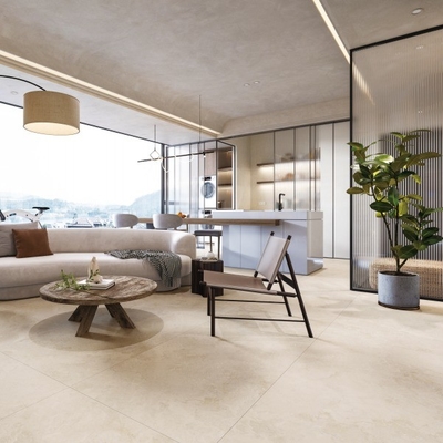 Beige Paver Tile 24*24 Travertin Porzellan für langlebige Innen- und Außenräume