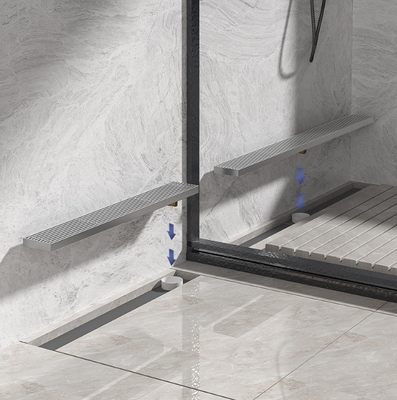 Edelstahl-Linienfußboden-Abfluss für Badezimmer Dusche Geruchsfreudig und leicht zu reinigen
