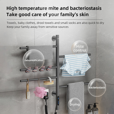 Einfach schwarzes Badezimmer HEATED Handtuch Wärmer Regal Fashion Style Elektrische Handtuch Regal Amor
