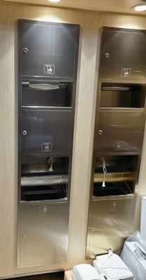 Edelstahlnische für Quadratfliesen Dusche eingebautes Licht und Toilettenpapierhalter