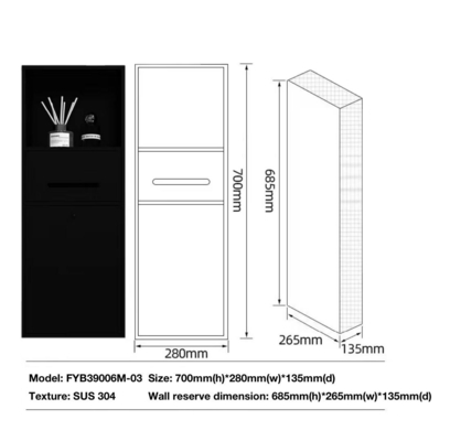 Halten Sie Ihr Hotelbadezimmer sauber und ordentlich mit einer 3-in-1-Handtuchbox aus Edelstahl