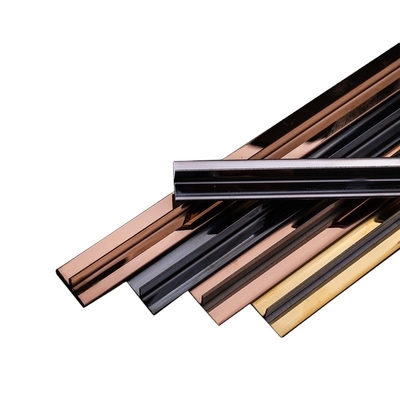 Gemalte Gold Spiegel Polieren T-Form Edelstahl Fliesen Trim für Wanddekoration 1kg