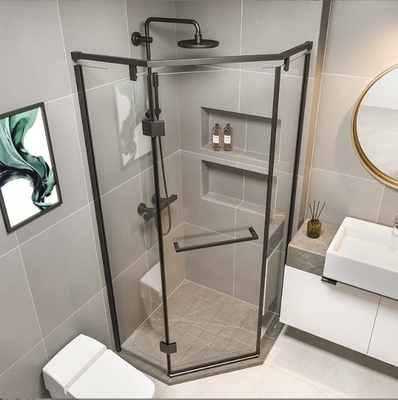 Schlankes Bevel Rand Glas Eckregal für Bad Dusche Gehäuse Raum in Elektroplatte