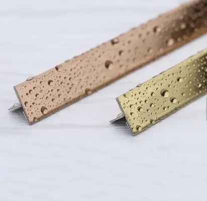 Gemalte Gold Spiegel Polieren T-Form Edelstahl Fliesen Trim für Wanddekoration 1kg