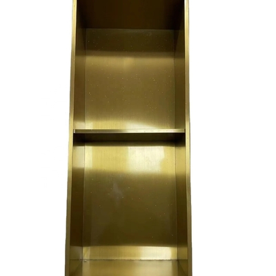 Brushed Oberflächenveredelung LED Gold Trim Dusche Nische für modernes Edelstahl Bad
