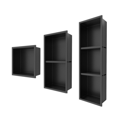 Wasserdicht 304 Edelstahl Badezimmer Wand Nische Einfach-Duschregal für Black Box