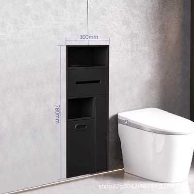 Wasserdicht 304 Edelstahl Badezimmer Wand Nische Einfach-Duschregal für Black Box