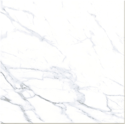 Porzellanfliesen im Stil des modernen Designs Bianco Carrara Weiß für die Wohnzimmerdekoration