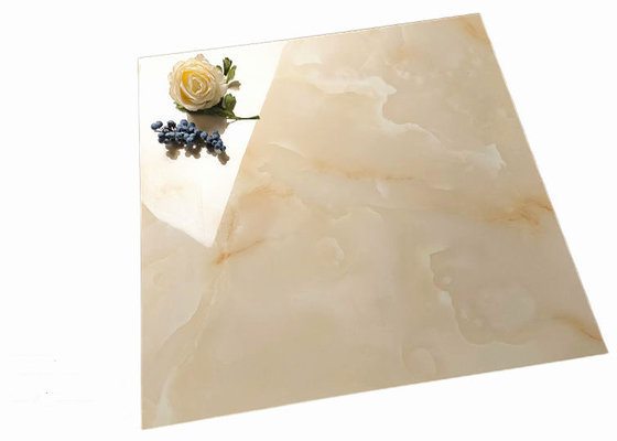 Gelb / Gold Wohnzimmer Stein Nachahmung Textur 600x600 Polierte Porzellantfliesen