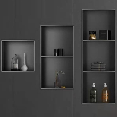 Modernes Design Edelstahl Dusch-Nischenregal 12x12 12x20 12x24 für Seife und Shampoo