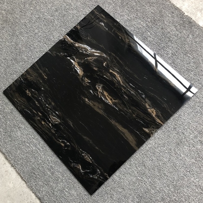 GLOSSY Schwarzgold Marmor Keramik 24x24 Quadrat Fliesen für Außen- und Innenbereich Glanz Bedürfnisse
