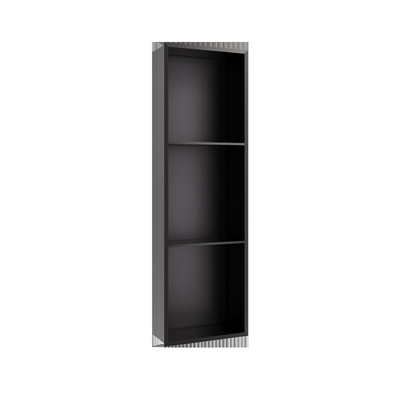 Schwarz Moderne Design Stil Einbauten Badewanne Wand Nische Dusche Einsatz mit Chrome-Trim