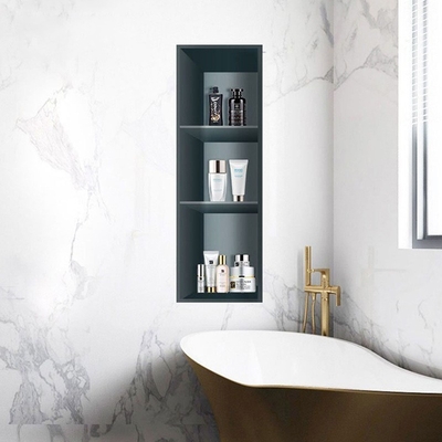 Schwarz Moderne Design Stil Einbauten Badewanne Wand Nische Dusche Einsatz mit Chrome-Trim
