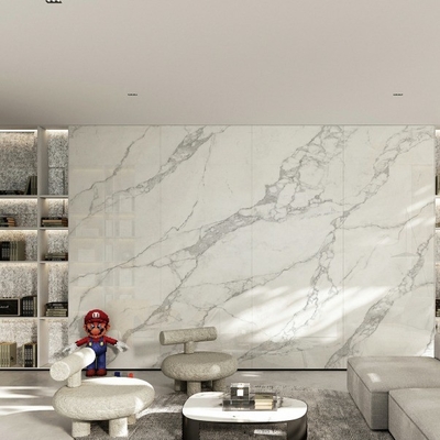 Marmor-Look-Slab-Wandfliesen für Wohnzimmer mit polierter Matte-Finixierung und Material