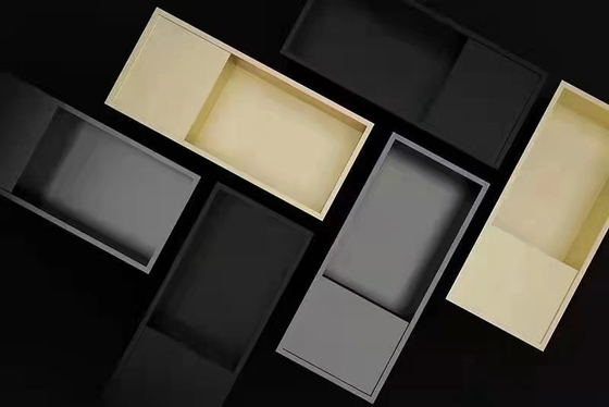 Wasserdichtes Duschfach mit LED-Licht Doppelregal Modernes Design 12x20 Schwarz