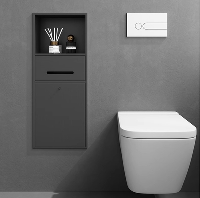 Brushed Oberfläche Gold Badezimmer Nische für wasserdichte und Spülung-montierte schmale Toilette
