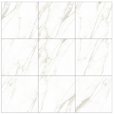 Lobby-Bodenfliesen Moderne Art 600x600 Poliertes Porzellan Calacatta Marmorfliesen