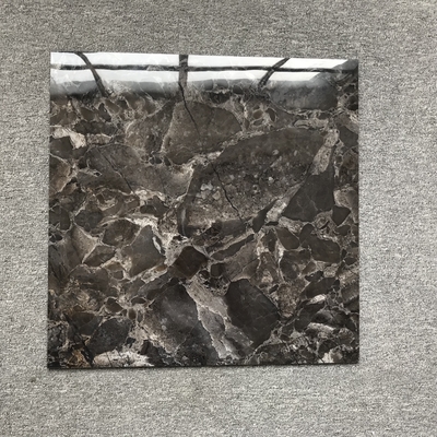 60 x 60 cm Porzellanato Schwarz und Weiß Kartenstein Marmor Bodenfliesen in Matte Finish