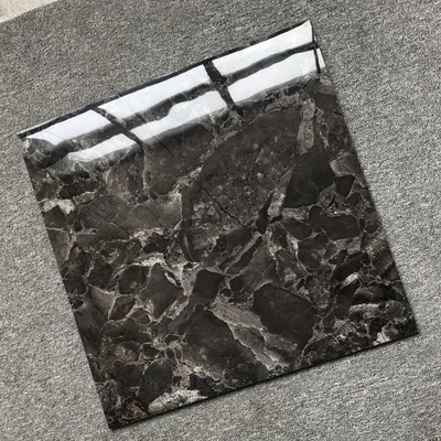 60 x 60 cm Porzellanato Schwarz und Weiß Kartenstein Marmor Bodenfliesen in Matte Finish
