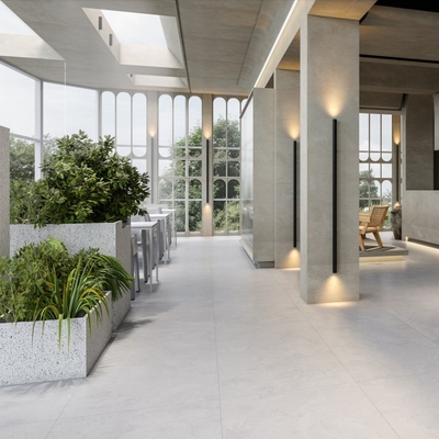 Beige Paver Tile 24*24 Travertin Porzellan für langlebige Innen- und Außenräume