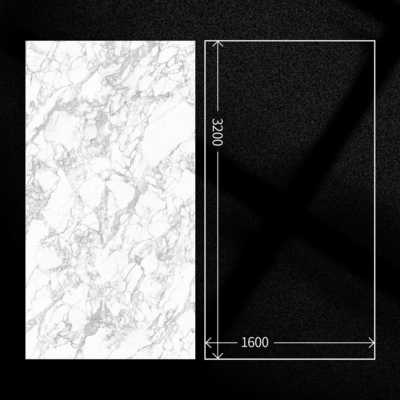 1200x2400mm Großformat Porzellan polierte verglaste Marmorfußbodenfliesen für Wohnzimmer